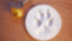 White round paw-print mold