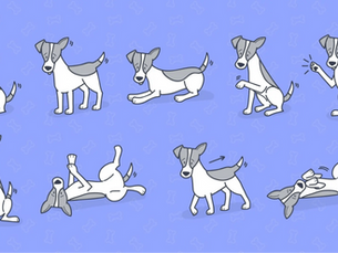 cartoon dogs in multiple different positions
