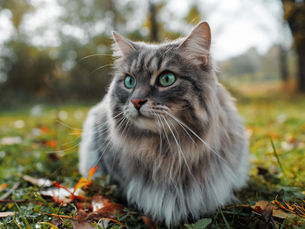 outdoor cat with fleas